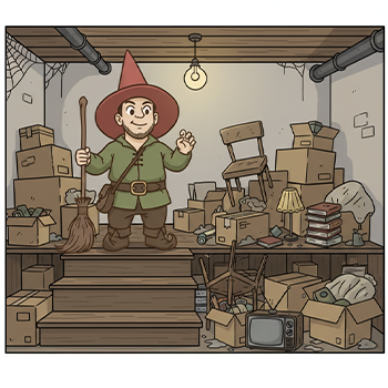 Keller Entrümpelung Illustration